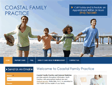 Tablet Screenshot of coastalfamilypracticeilm.com